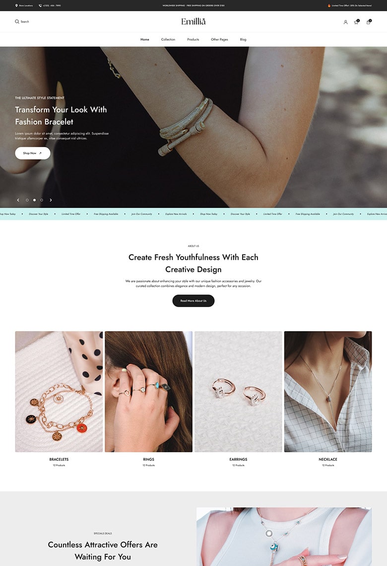 Jewelry & Accessories WooCommerce Theme - 2