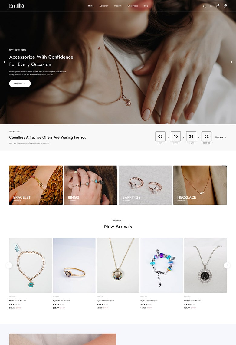 Jewelry & Accessories WooCommerce Theme - 3
